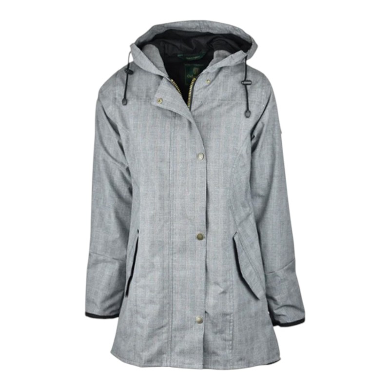 Chaqueta Oxford Blue Tartan Katrina encerada lavable Prince Of Wales