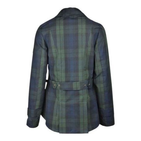 Chaqueta Oxford Blue Tartan Ambre encerada lavable Blackwatch