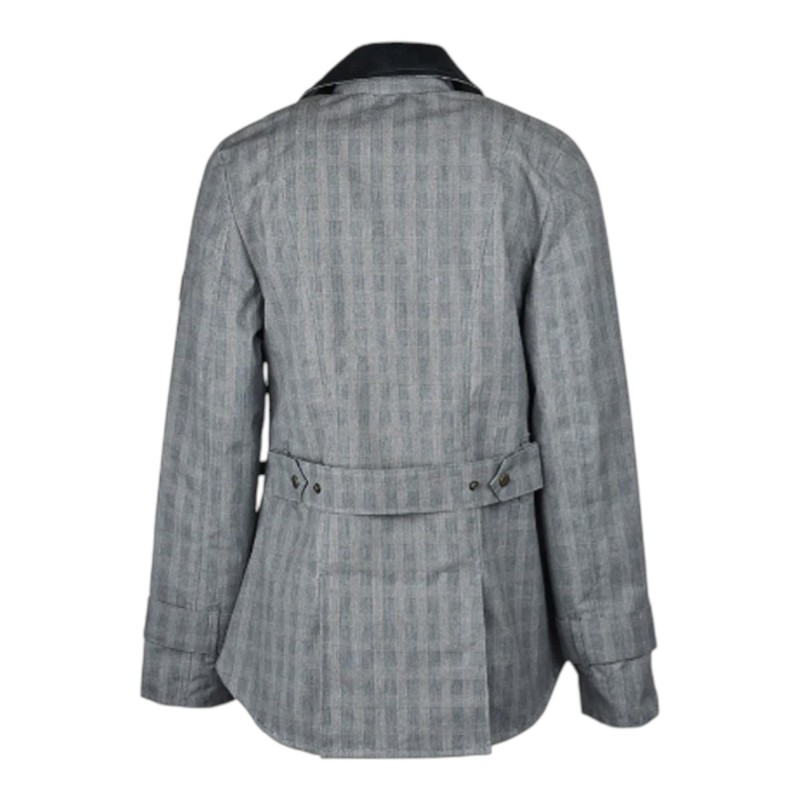 Chaqueta Oxford Blue Tartan Ambre encerada lavable POW