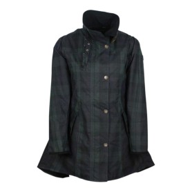Chaqueta encerada Oxford Blue Tartan Katrina Blackwatch