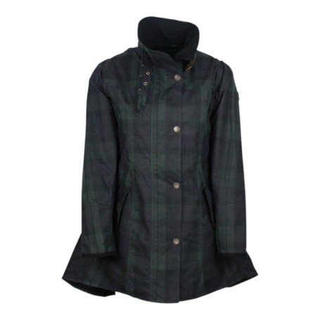 Chaqueta encerada Oxford Blue Tartan Katrina Blackwatch