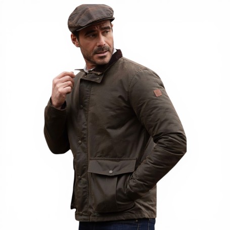 Chaqueta encerada Oxford Blue Kendal Green