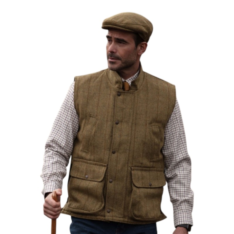 Chaleco Oxford Blue Brampton Tweed Sage