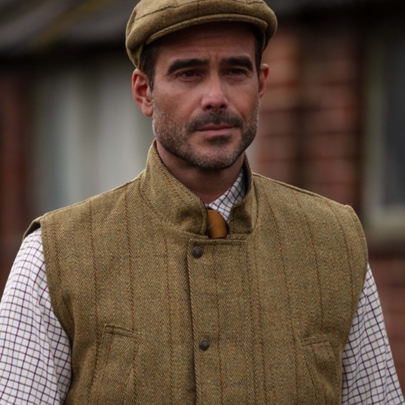 Chaleco Oxford Blue Brampton Tweed Sage