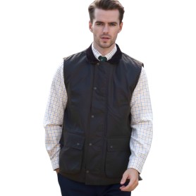 Chaleco encerado Oxford Blue Gamekeeper Waxed Dark Olive