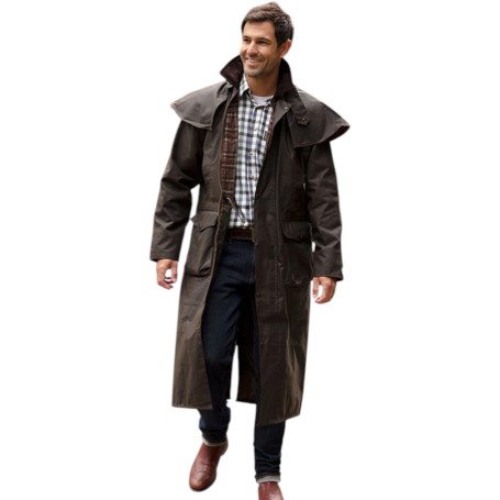 Capa encerada Oxford Blue Deluxe Outback Dark Olive