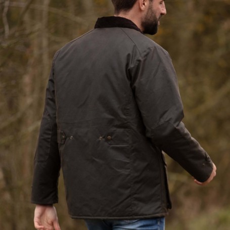 Chaqueta encerada Oxford Blue Fiskar Dark Olive