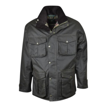 Chaqueta encerada Oxford Blue Fiskar Dark Olive
