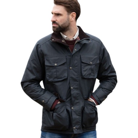 Chaqueta encerada Oxford Blue Fiskar Navy