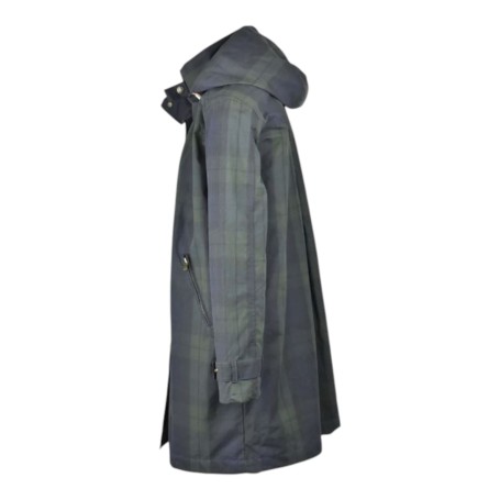 Chaqueta Oxford Blue Tartan Brighton encerada lavable Blackwatch
