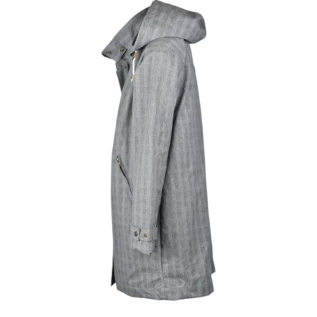 Parka Oxford Blue Tartan Brighton encerada lavable Prince of Wales