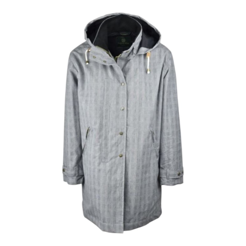Parka Oxford Blue Tartan Brighton encerada lavable Prince of Wales