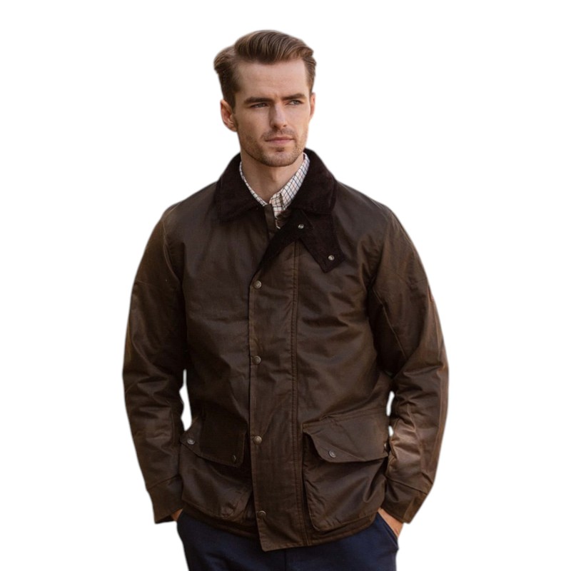 Chaqueta encerada Oxford Blue Chelsea Padded Wax Antique Caramel