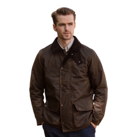 Chaqueta encerada Oxford Blue Chelsea Padded Wax Antique Caramel