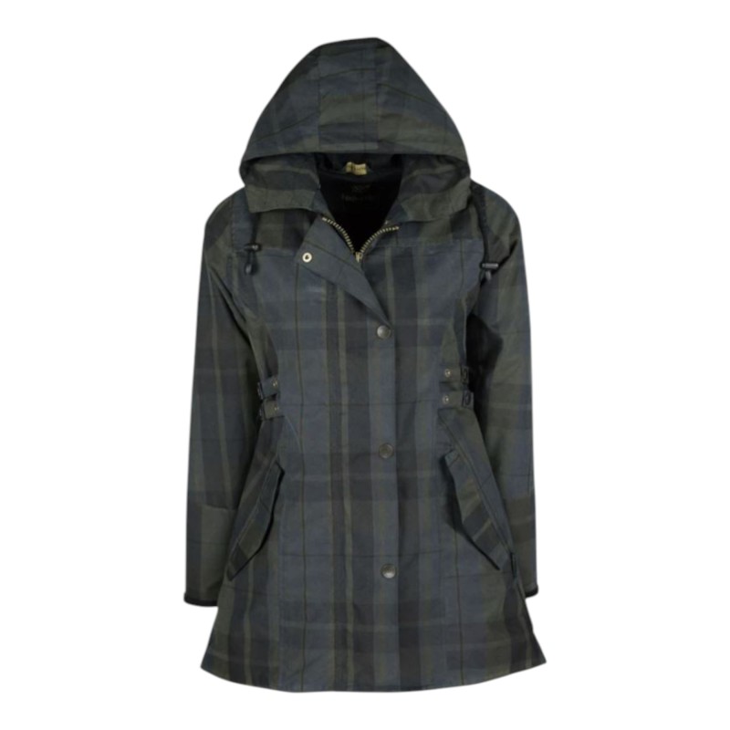 Chaqueta encerada Oxford Blue Tartan Katrina Dundee