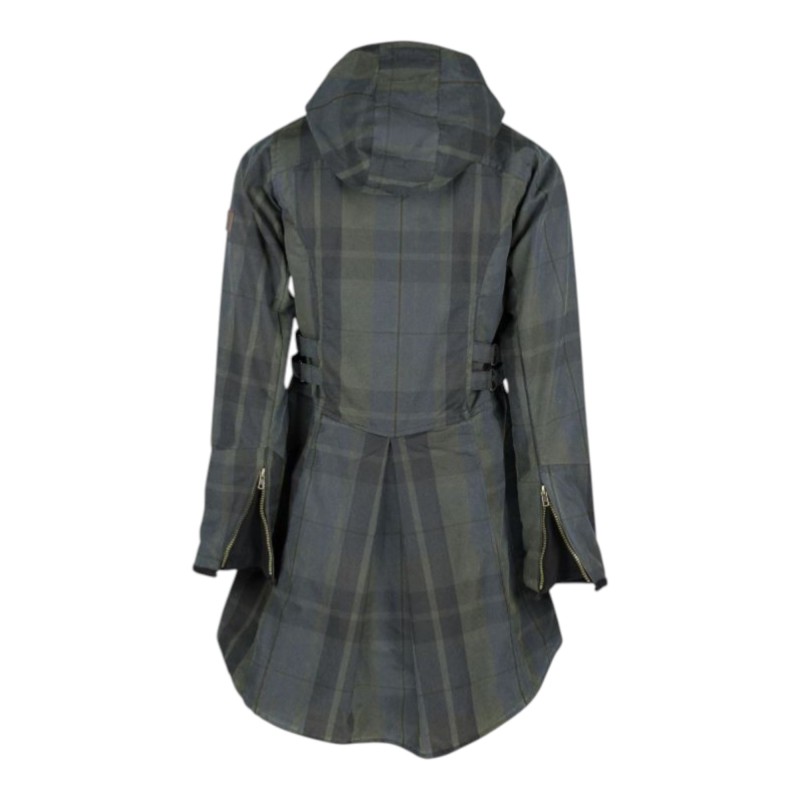 Chaqueta encerada Oxford Blue Tartan Katrina Dundee