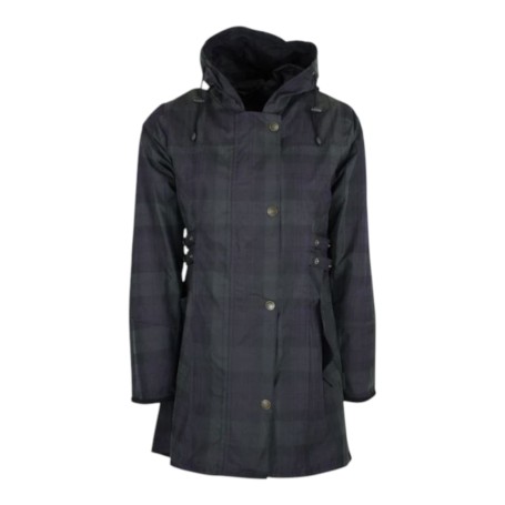 Chaqueta encerada Oxford Blue Tartan Katrina Blackwatch