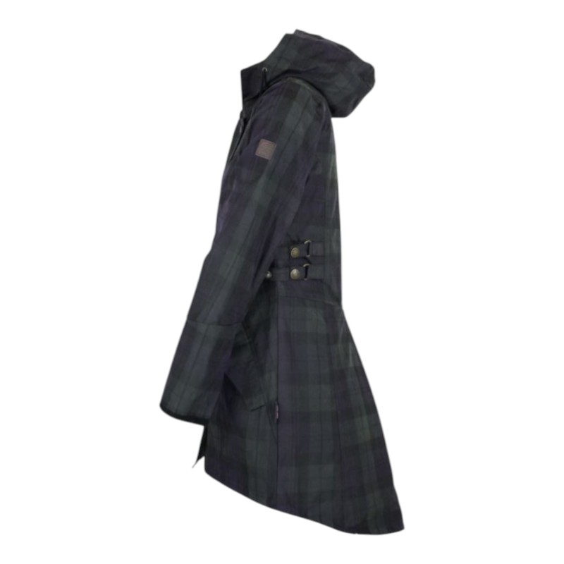 Chaqueta encerada Oxford Blue Tartan Katrina Blackwatch