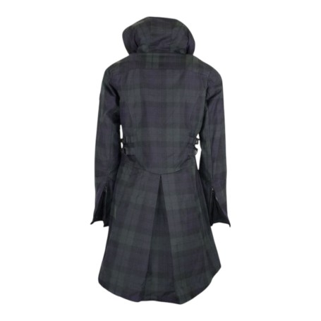 Chaqueta encerada Oxford Blue Tartan Katrina Blackwatch