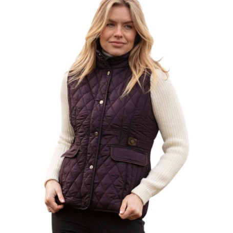 Chaleco Oxford Blue Maya Quilted Plum