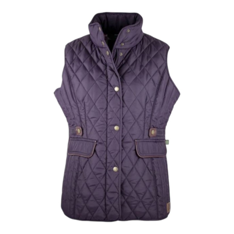 Chaleco Oxford Blue Maya Quilted Plum