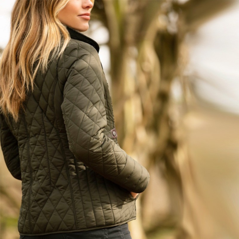 Chaqueta Oxford Blue Maya Quilted Green