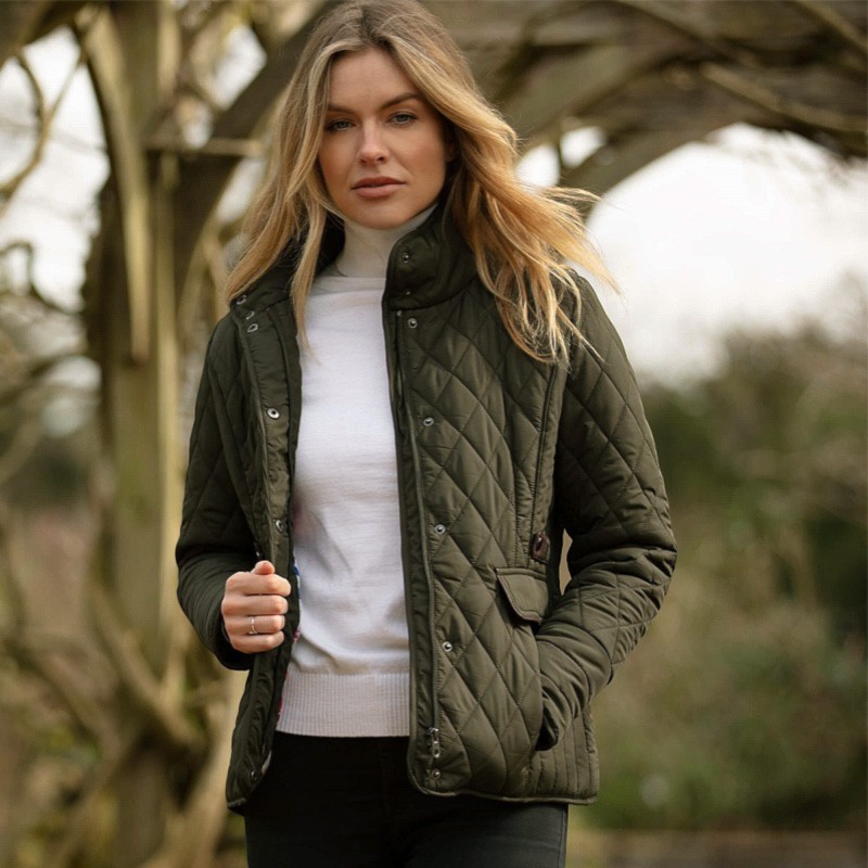 Chaqueta Oxford Blue Maya Quilted Green