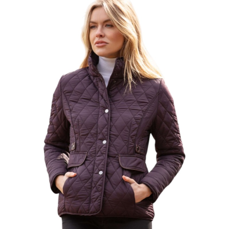 Chaqueta Oxford Blue Maya Quilted Plum