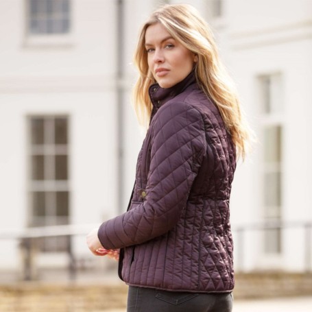 Chaqueta Oxford Blue Maya Quilted Plum