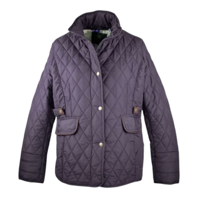 Chaqueta Oxford Blue Maya Quilted Plum