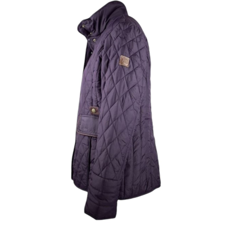 Chaqueta Oxford Blue Maya Quilted Plum