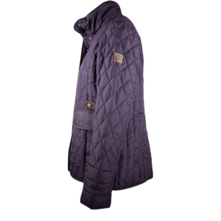 Chaqueta Oxford Blue Maya Quilted Plum