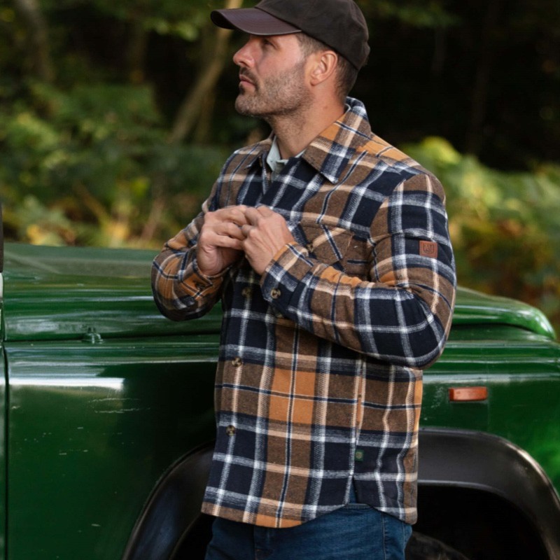 Sobrecamisa Oxford Blue Check Mustard