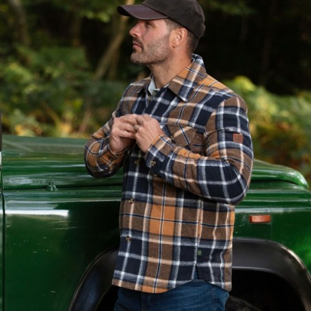 Sobrecamisa Oxford Blue Check Mustard