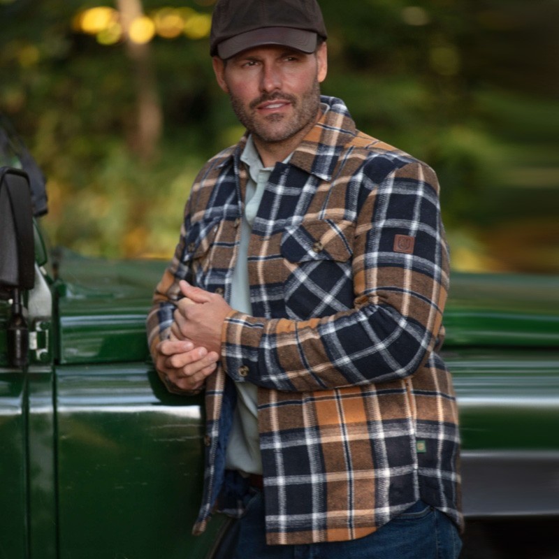 Sobrecamisa Oxford Blue Check Mustard