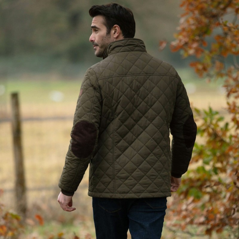 Chaqueta Oxford Blue Aron Quilted Olive