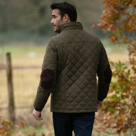 Chaqueta Oxford Blue Aron Quilted Olive