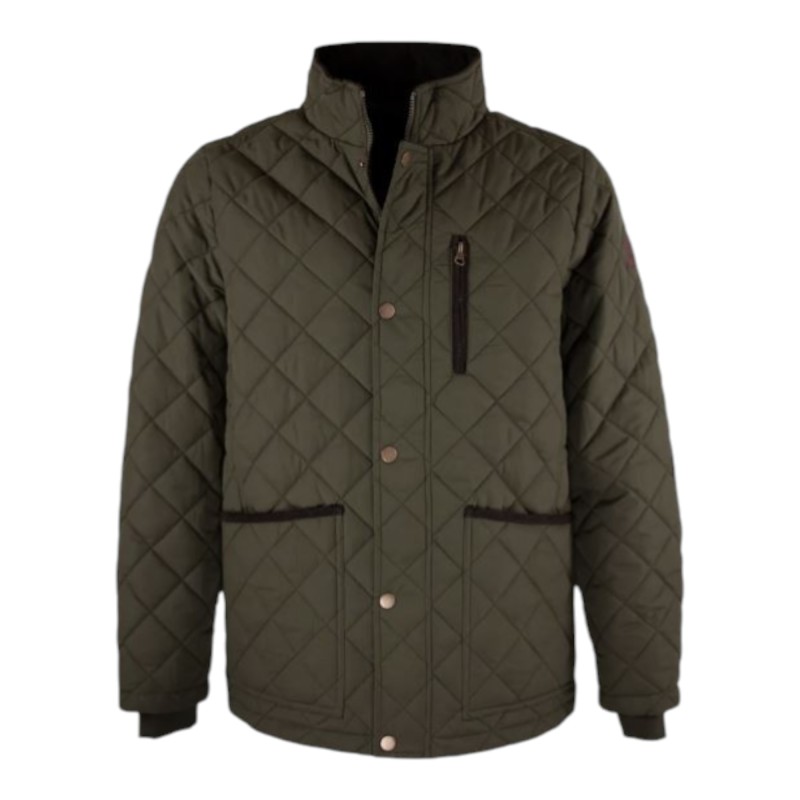 Chaqueta Oxford Blue Aron Quilted Olive