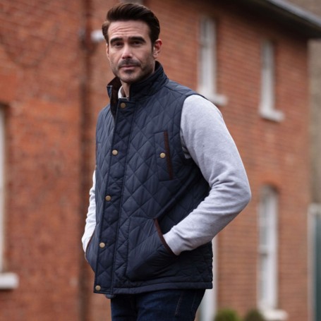 Chaleco Oxford Blue Aron Quilted Navy