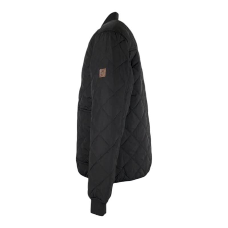 Chaqueta Oxford Blue Keswick Quilted Black/Tan