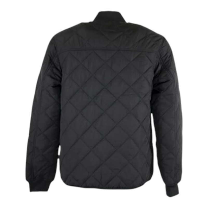 Chaqueta Oxford Blue Keswick Quilted Black/Tan