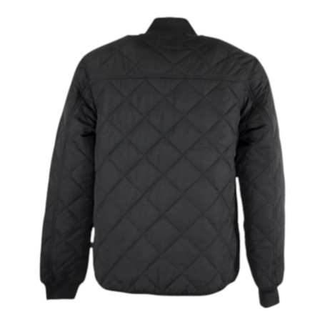 Chaqueta Oxford Blue Keswick Quilted Black/Tan