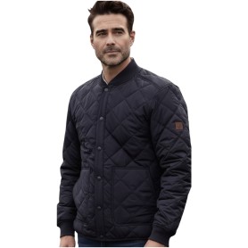 Chaqueta Oxford Blue Keswick Quilted Navy/Tan