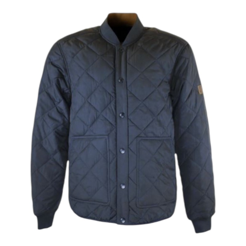 Chaqueta Oxford Blue Keswick Quilted Navy/Tan