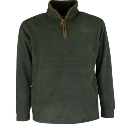 Jersey polar Oxford Blue media cremallera Green