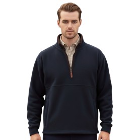 Jersey polar Oxford Blue media cremallera Navy