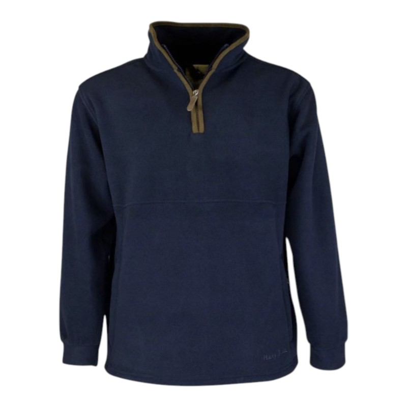 Jersey polar Oxford Blue media cremallera Navy