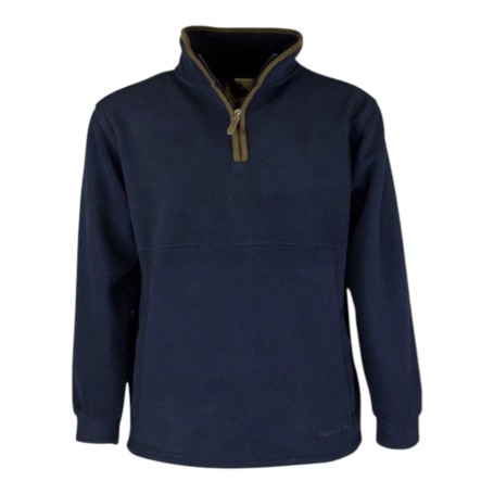 Jersey polar Oxford Blue media cremallera Navy