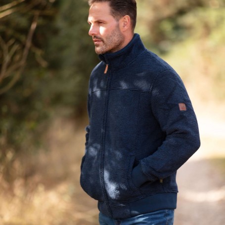 Chaqueta polar Oxford Blue Fleck Navy