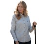 Camisa Oxford Blue Ladies London Tattersall Navy